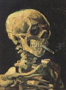 Skull with Burning Cigarette (nn04) Vincent Van Gogh